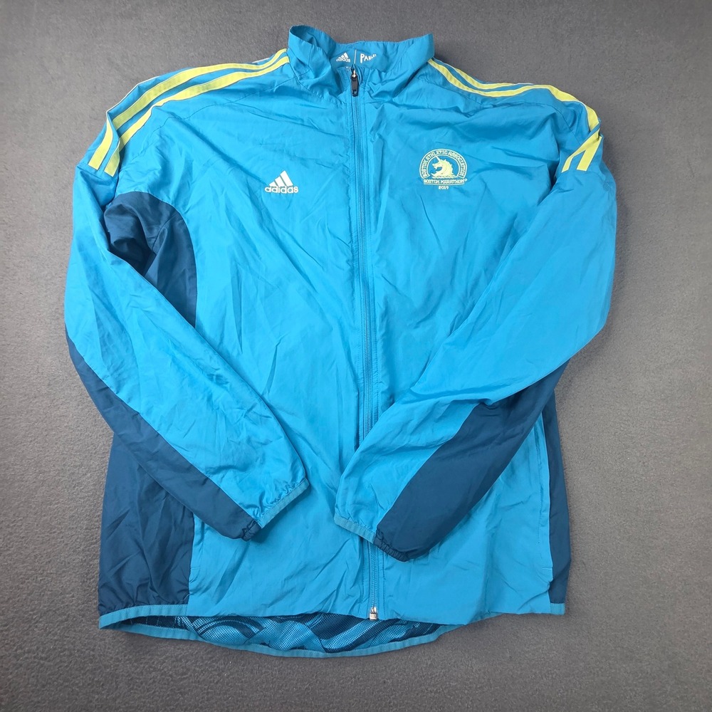 Adidas 2019 Boston Marathon Energy Running Jacket Blue Mens Medium BAA Unicorn